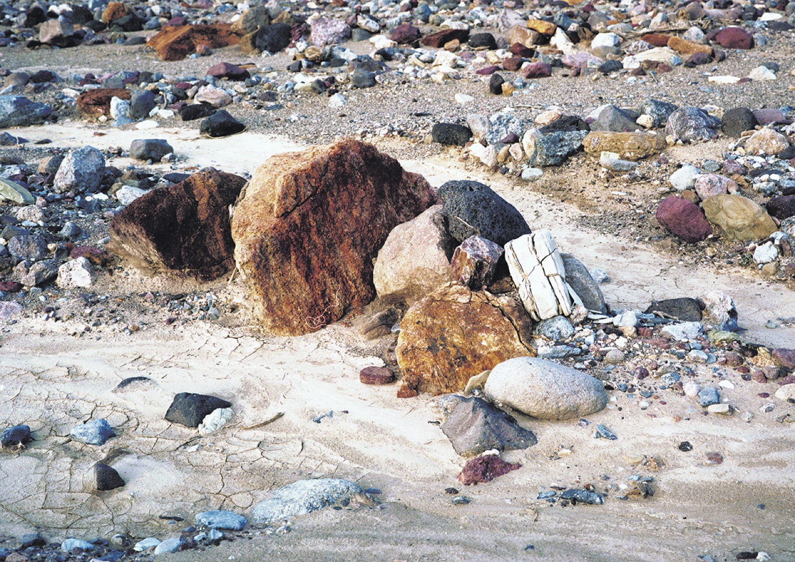 Sailing Stones, medium format photograph, Death Valley, California, 5 of 9